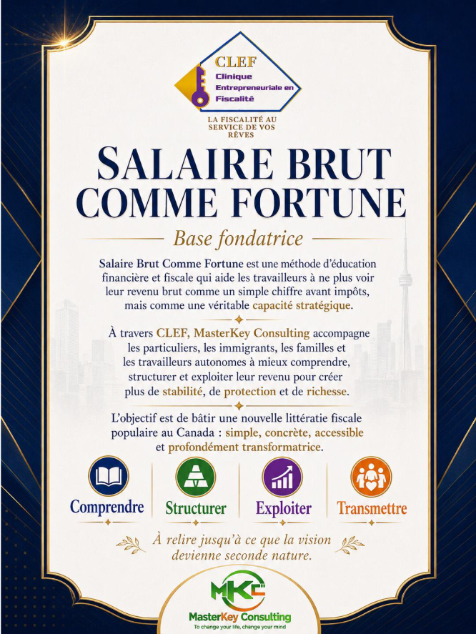 Affiche officielle Salaire brut comme fortune, base fondatrice de CLEF